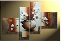 Wieco Art 4-Piece Elegant Flowers Stretched and Fr&hellip;