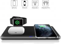 Wireless Charger,QI-EU 3 in 1 Wireless Charging Station for iPhone 11/11pro/Se/X/XS/XR/Xs Max/8/8 Plus Apple Watch AirPods 2/Pro, Wireless Charging Pad for Samsung Galaxy S20/S10