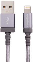 AmazonBasics Nylon Braided USB A to Lightning Compatible Cable - Apple MFi Certified - Dark Grey (6 