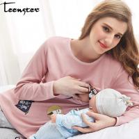 Maternity Clothes Long sleeve Nursing Top Autumn Spring Breastfeeding