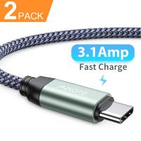 USB C Cable Fast Charging 3A Fast Charge - 2 PK / 6.6FT, AINOPE USB-A to Type-C Charger Cable,Durabl