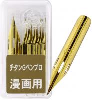 Zebra Comic Pen Nib- Type Professional - G Model - Titanium - Pack of 10 (PG-7B-C-K)