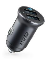 Anker Car Charger, Mini 24W 4.8A Metal Dual USB Car Charger, PowerDrive 2 Alloy Flush Fit Car Adapte