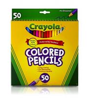 Crayola Colored Pencils; Art Tools; 50 Count; Perfect for Art Projects and Adult Coloring