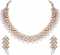 Aheli Kundan Pearl Necklace Earring Set Traditiona