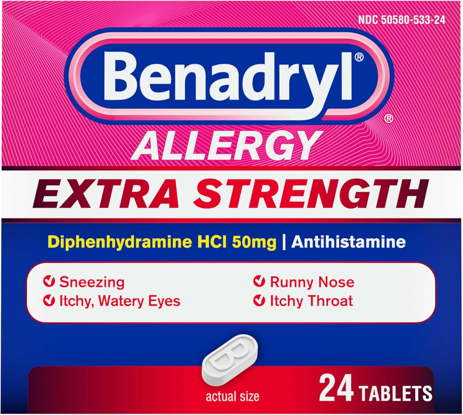 Benadryl Extra Strength Antihistamine Allergy Reli&hellip;