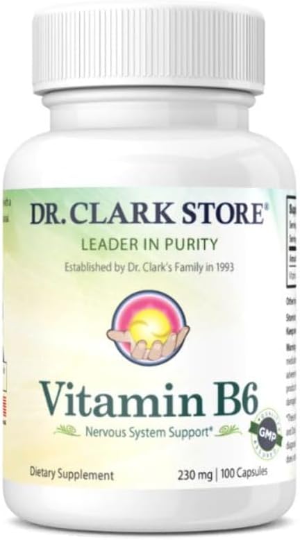 Dr. Clark Vitamin B6 Supplement, 230mg, 100 capsul