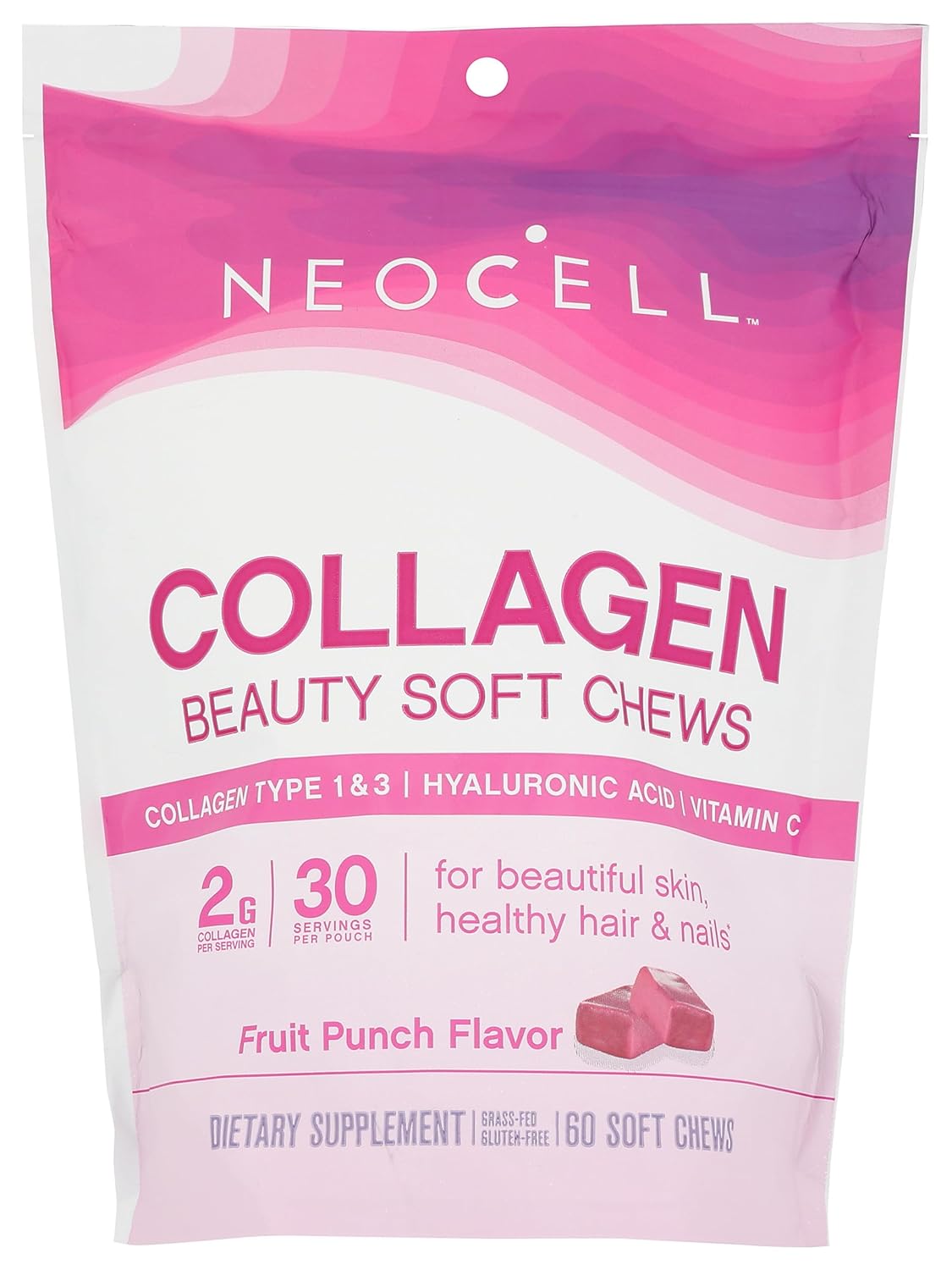 NEOCELL Fruit Punch Beauty Burst Collagen Chews, 2&hellip;