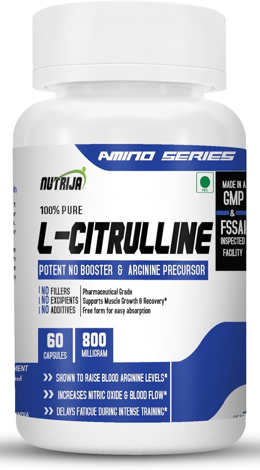 L-CITRULLINE 800Mg, Pack of 60 Capsules