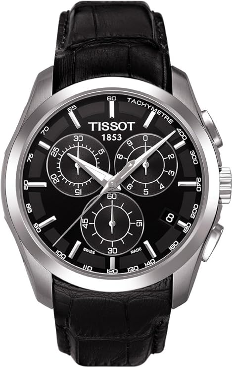 Tissot Men s Couturier T035.617.16.051.00 Black Le&hellip;