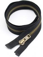Antique Brass Separating Jacket Zipper Y-Teeth Met