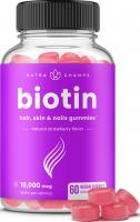 Biotin Gummies 10000mcg Hair Growth Supplement for Healthy Hair, Skin & Nails Vitamins for Women