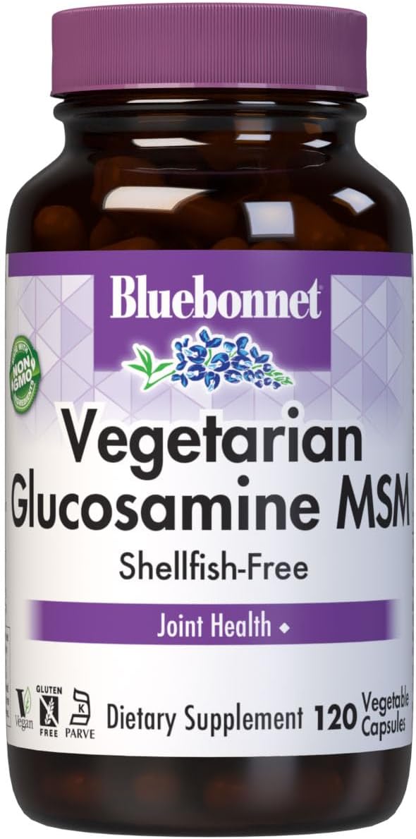 BlueBonnet Vegetarian Glucosamine Plus MSM Supplement, 120 Count