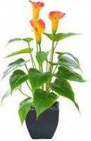 Calla Lily Faux Small Potted Artificial Flower Pla