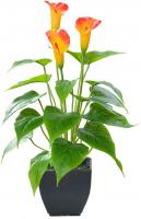 Calla Lily Faux Small Potted Artificial Flower Pla&hellip;