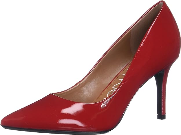 Calvin Klein Women's Gayle Pump Red Patent, Red Pa…