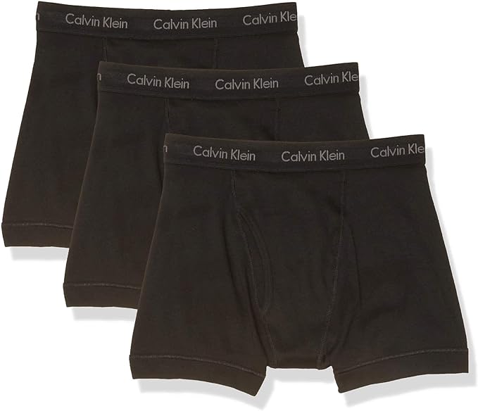 Calvin Klein Men s, Underwear Boxer Briefs, 3 Pack Cotton Classics, Black, Medium