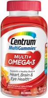 Centrum Gummies Multi +Omega 3 Gummy Multivitamin Supplement for Adults - 100 Count