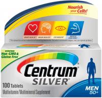 Centrum Silver Men s 50+ Multivitamin/Multimineral Supplement with Vitamin D3, B Vitamins and Zinc -