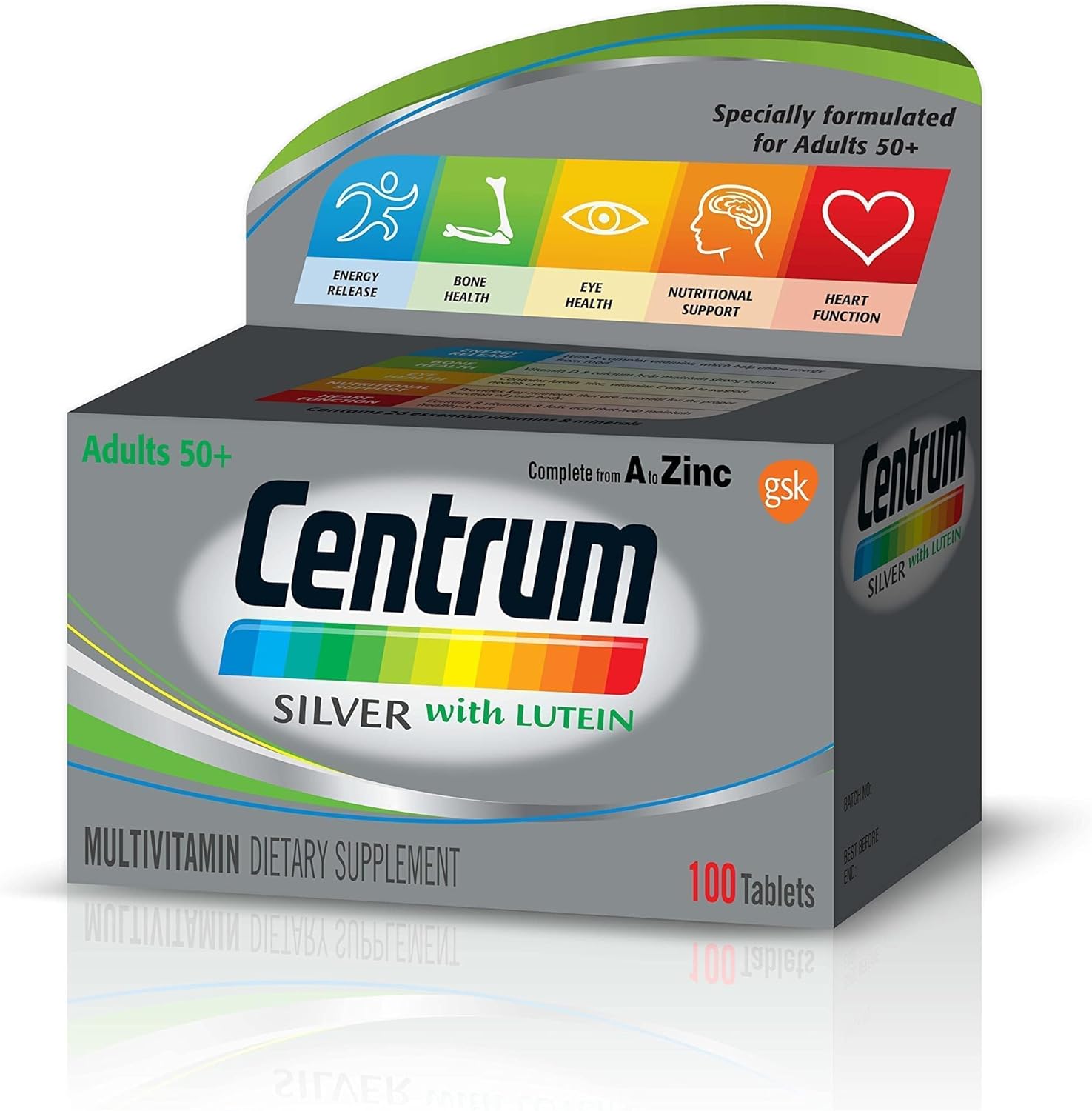 Centrum Silver Multivitamin/Multimineral Supplement Tablets with 