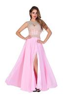Chic Belle Sexy Side Slit Evening Dress Ball Gowns