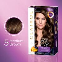 Clairol Age Defy Expert Collection, 5 Medium Brown, Permanent Hair Color, 1 Kit (PACKAGING MAY VARY)
