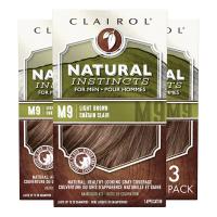Clairol Natural Instincts Hair Color For Men, M9 (Pack of 3) - Light Brown