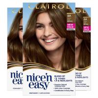 Clairol Nice  n Easy, 6A/114 Natural Light Ash Brown, Permanent Hair Color, 1 Kit (Pack of 3)