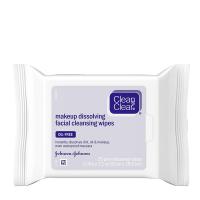 Clean & Clear Makeup Dissolving Facial Cleansing Wipes, 25 Sheets - 4.8oz (136g)