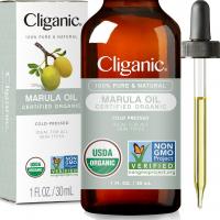 Cliganic Organic Marula Oil, 100% Pure - For Face & Hair | Natural Cold Pressed Unrefined - 1 Fl