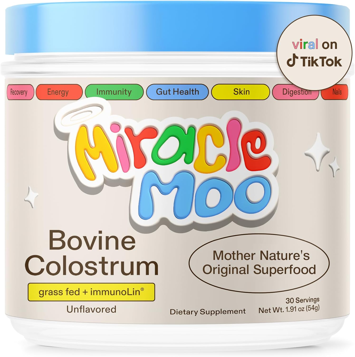 Colostrum Supplement for Gut Health, Hair Growth, 
