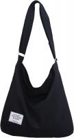 Covelin Women's Retro Large Size Canvas Shoulder Bag Hobo Crossbody Handbag Casual Tote Easy Match B