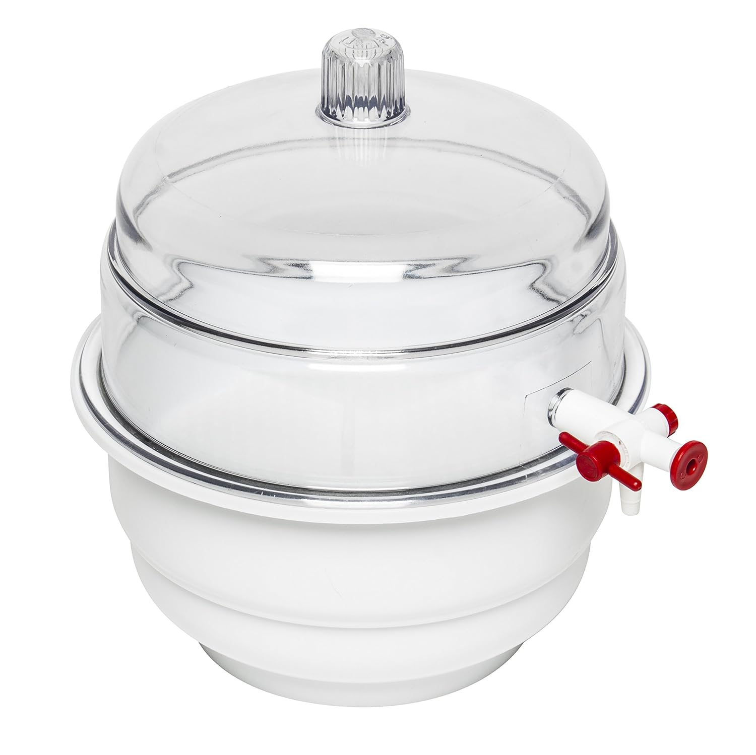 Polycarbonate Vacuum Desiccator with White Polypro