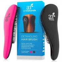 Detangling Hair Brush Set - 2 Piece - (Pink & Black)