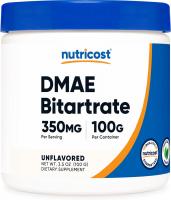 Nutricost DMAE-Bitartrate Nutritional 350mg Supplement  for Cognitive Memory, Concentration & Focus Health, 100g Powder