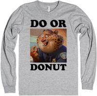 Do or Donut | Officer Benjamin Clawhauser (Zootopia) | XL Heather Grey T-Shirt