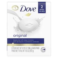 Dove Beauty Bar Gentle Skin Cleanser Moisturizing for Gentle Soft Skin Care- 2 Bar- 3.7Oz (212g)