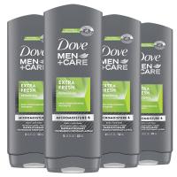 Dove Face Wash Men's Extra Fresh, Nourishing Your Skin, Pack of 4 - 18 Fl.Oz (532ml) Each