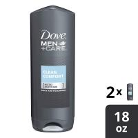 Dove Men+Care Body and Face Wash for healthier, stronger skin Clean Comfort - 18 Fl Oz (532ml)