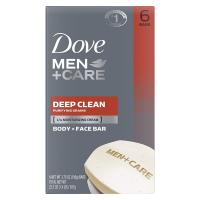 Dove Men+Care Body Soap and Face Deep Clean Bar ,3.75 oz 6 Bars (637g)