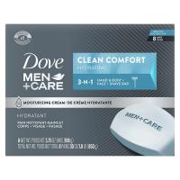Dove Men+Care Clean Comfort Hydrate 3-in-1 Formula, 8 Bars - 30Oz (850g)