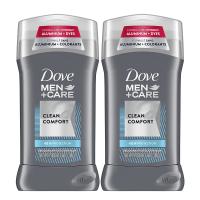 Dove Men+Care Deodorant Stick, Clean Comfort 48 Hours Protection, 2 Ct-3.0 oz(85g)