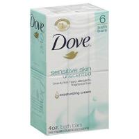 Dove Sensitive Skin, Unscented Bath Bars - 6 Count - 4Oz (113g)