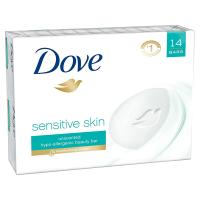 Dove Unscented Hypoallergenic Beauty Bar, Sensitive Skin - 14 Bar - 4 oz (131g)