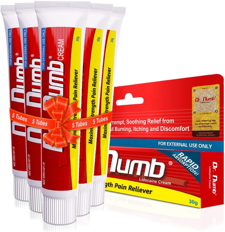Dr. Numb 5% Lidocaine Numbing Cream 30g 5 Pack