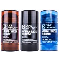 Duke Cannon Natural Charcoal Variety Pack: Bergamot & Black Pepper, Fresh Water & Neroli, Sa