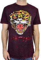 Ed Hardy Men s T Shirt Tiger, Burgundy Mineral, XX-Large