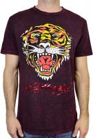 Ed Hardy Men s T Shirt Tiger, Burgundy Mineral, XX