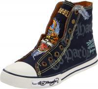 Ed Hardy Women's High-rise Canvas Shoes - (Navy Bl