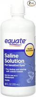 Equate Contact Lens Saline Solution for Sensitive Eyes, Twin Pack, 12 Fl Oz, 24 Total Oz (Compare to